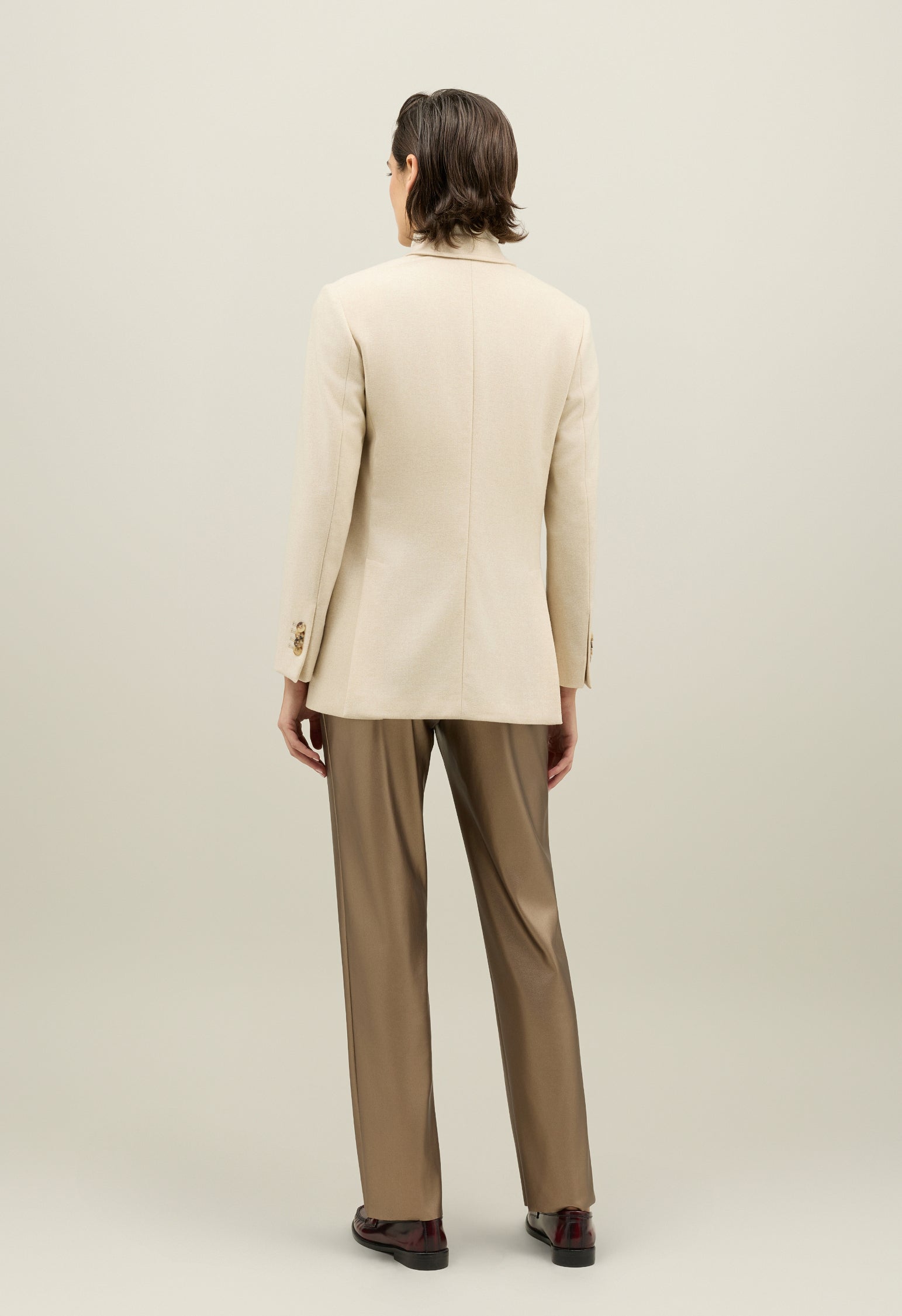 Warm White Blended Wool Maia Blazer