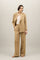 Blazer Maia in lino e tencel satin beige