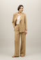 Blazer Maia in lino e tencel satin beige