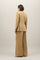 Blazer Maia in lino e tencel satin beige