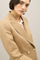 Blazer Maia in lino e tencel satin beige