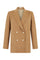 Blazer Maia in lino e tencel satin beige