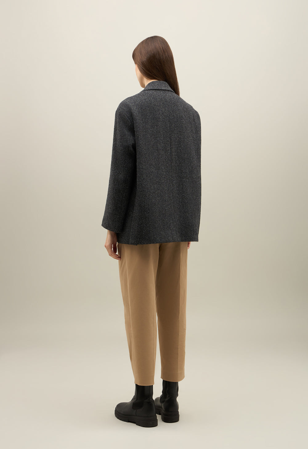 Grey Shetland herringbone Otta Blazer