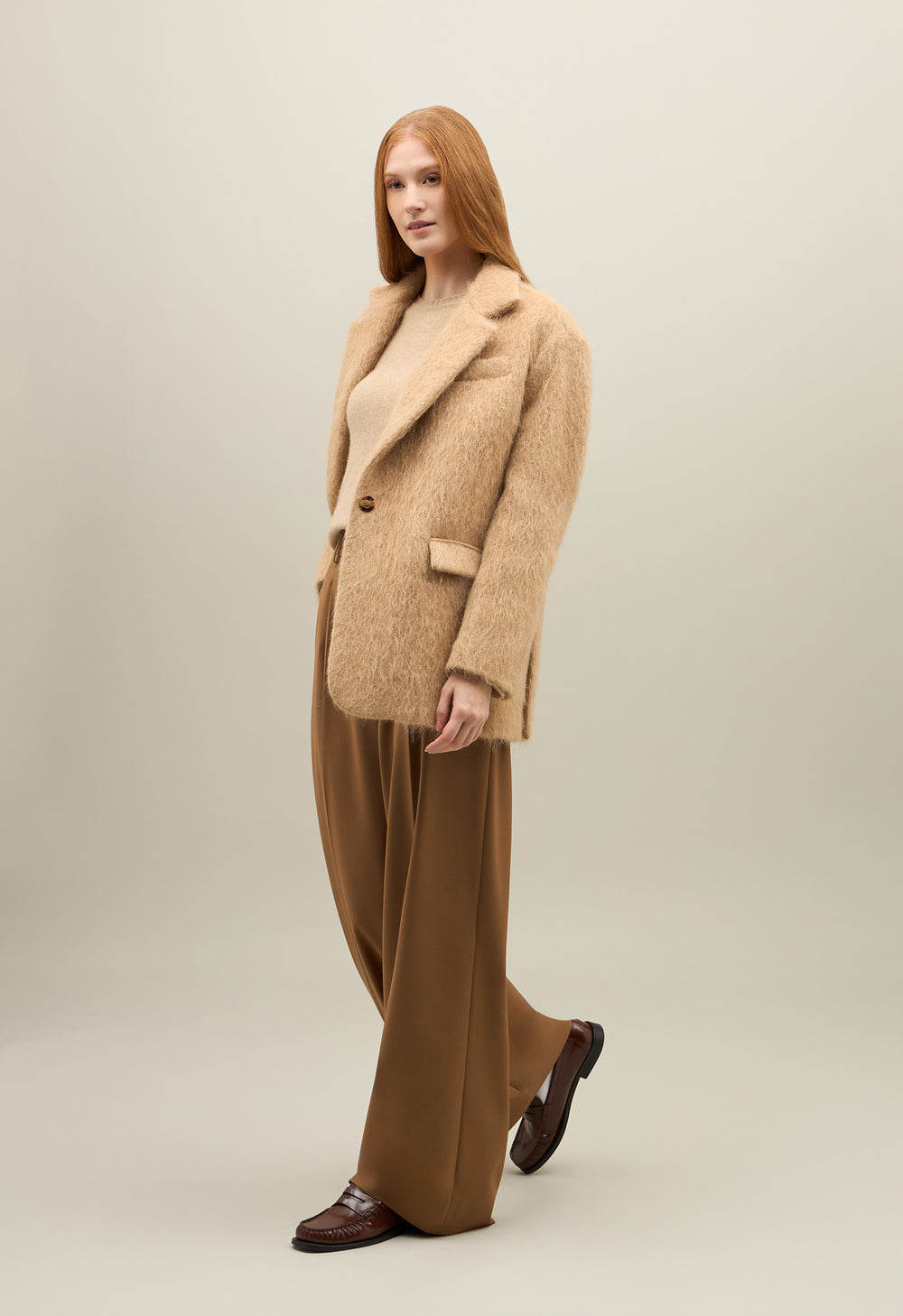 Camel Blended Alpaca Otta Blazer