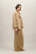 Dunkelbeiger Blazer Otta aus Leinen-Tencel-Satin 