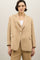 Dunkelbeiger Blazer Otta aus Leinen-Tencel-Satin 
