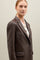 Brown Vegan Leather Giulia Blazer