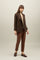 Brown Prince of Wales flannel Bianca Blazer