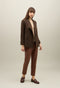 Brown Prince of Wales flannel Bianca Blazer