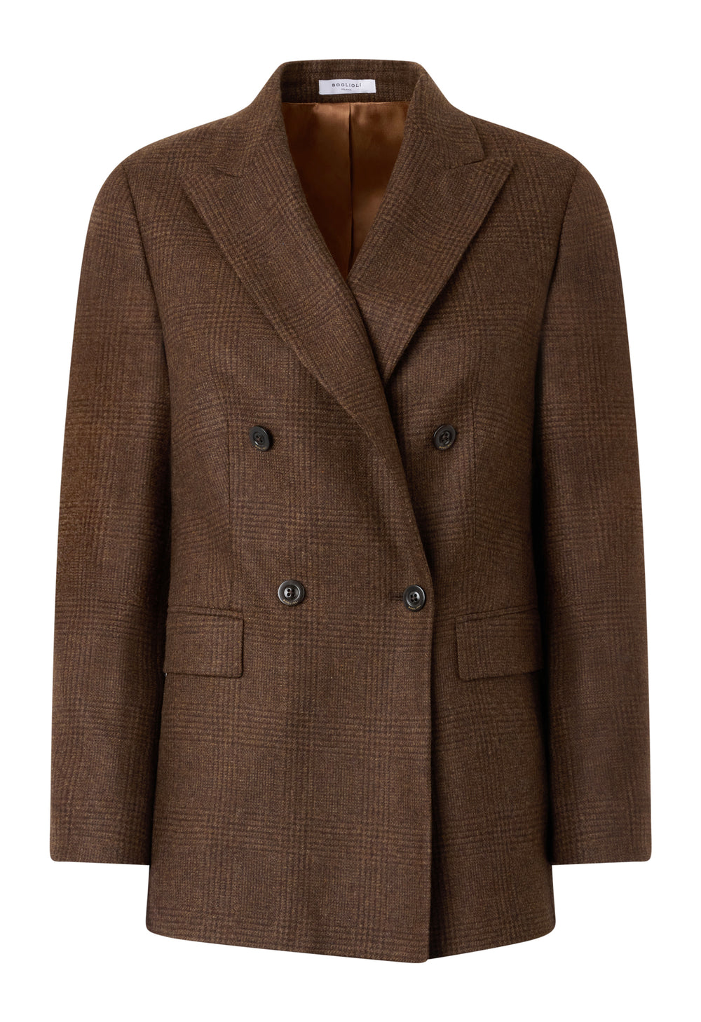 Brown Prince of Wales flannel Bianca Blazer