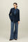 Blue Stretch gabardine Bianca Blazer 