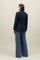 Blue Stretch gabardine Bianca Blazer 