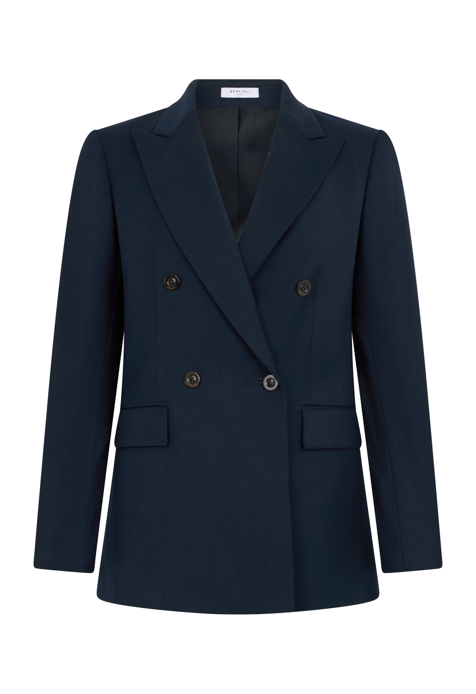 Blue Stretch gabardine Bianca Blazer 