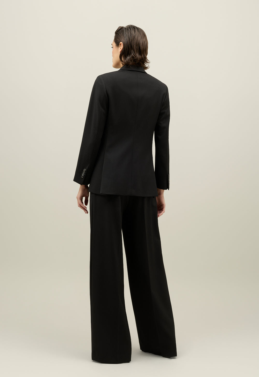 Black Stretch gabardine Bianca Blazer 