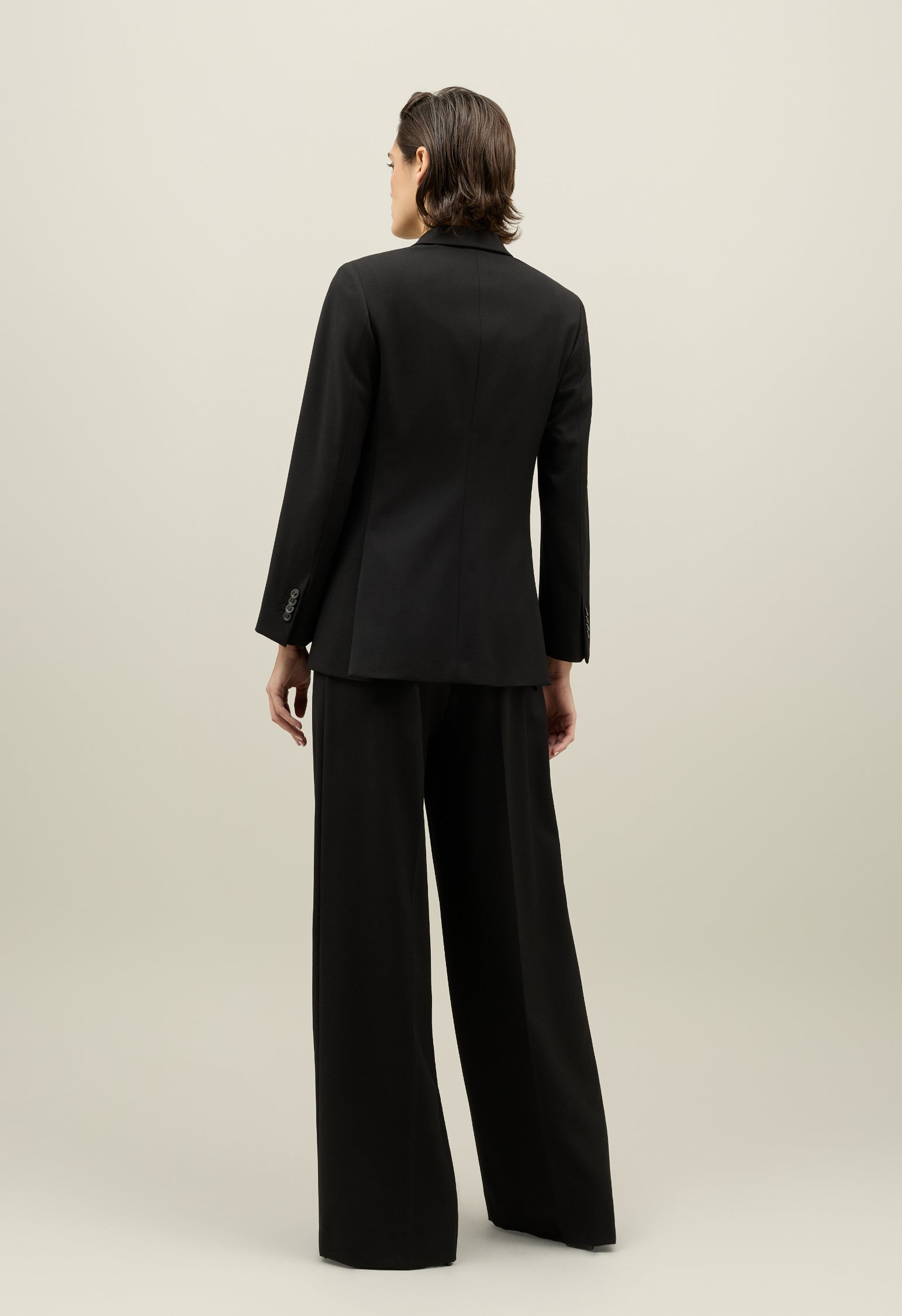 Black Stretch gabardine Bianca Blazer 