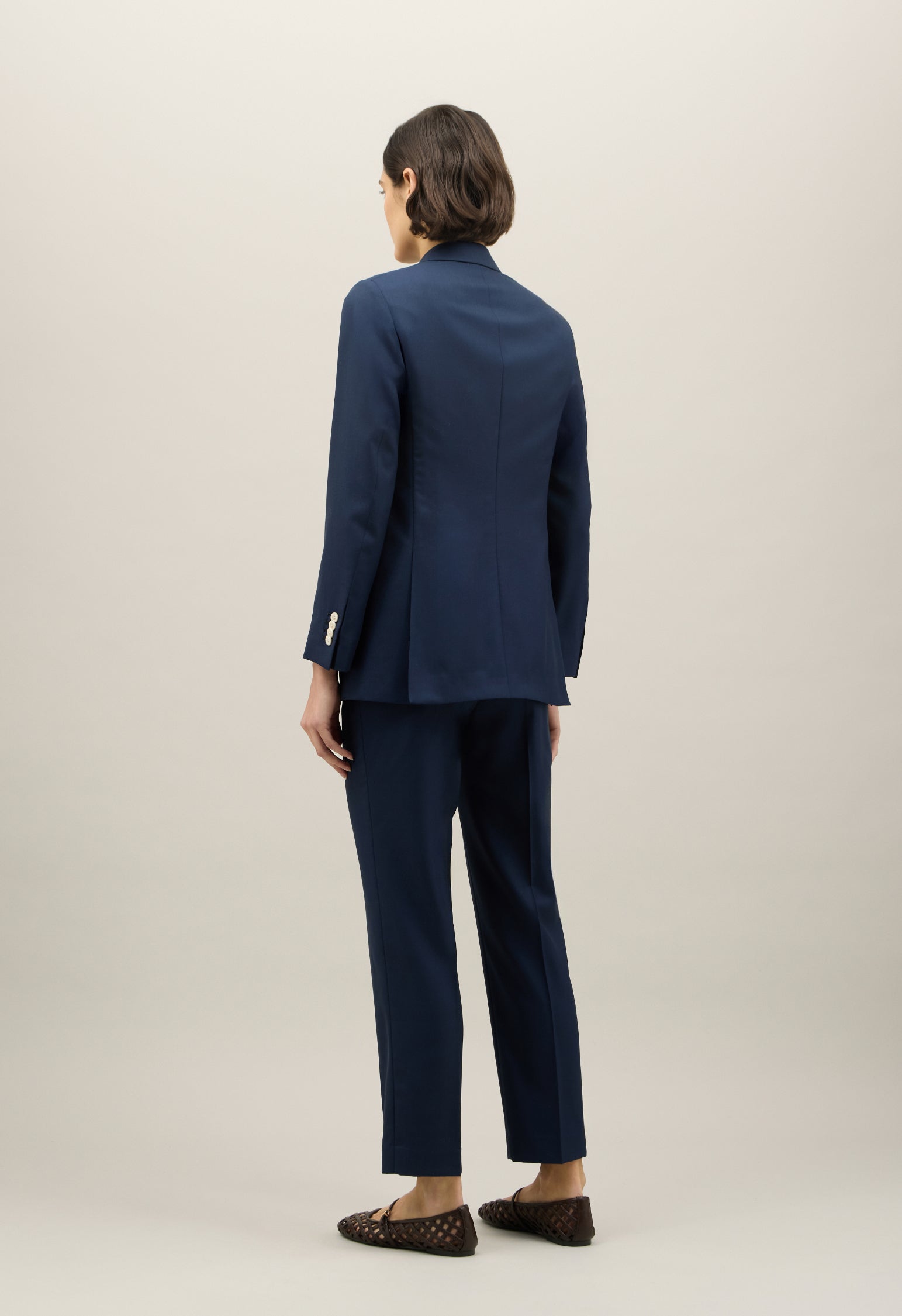 Blue Wool Twill Bianca Blazer