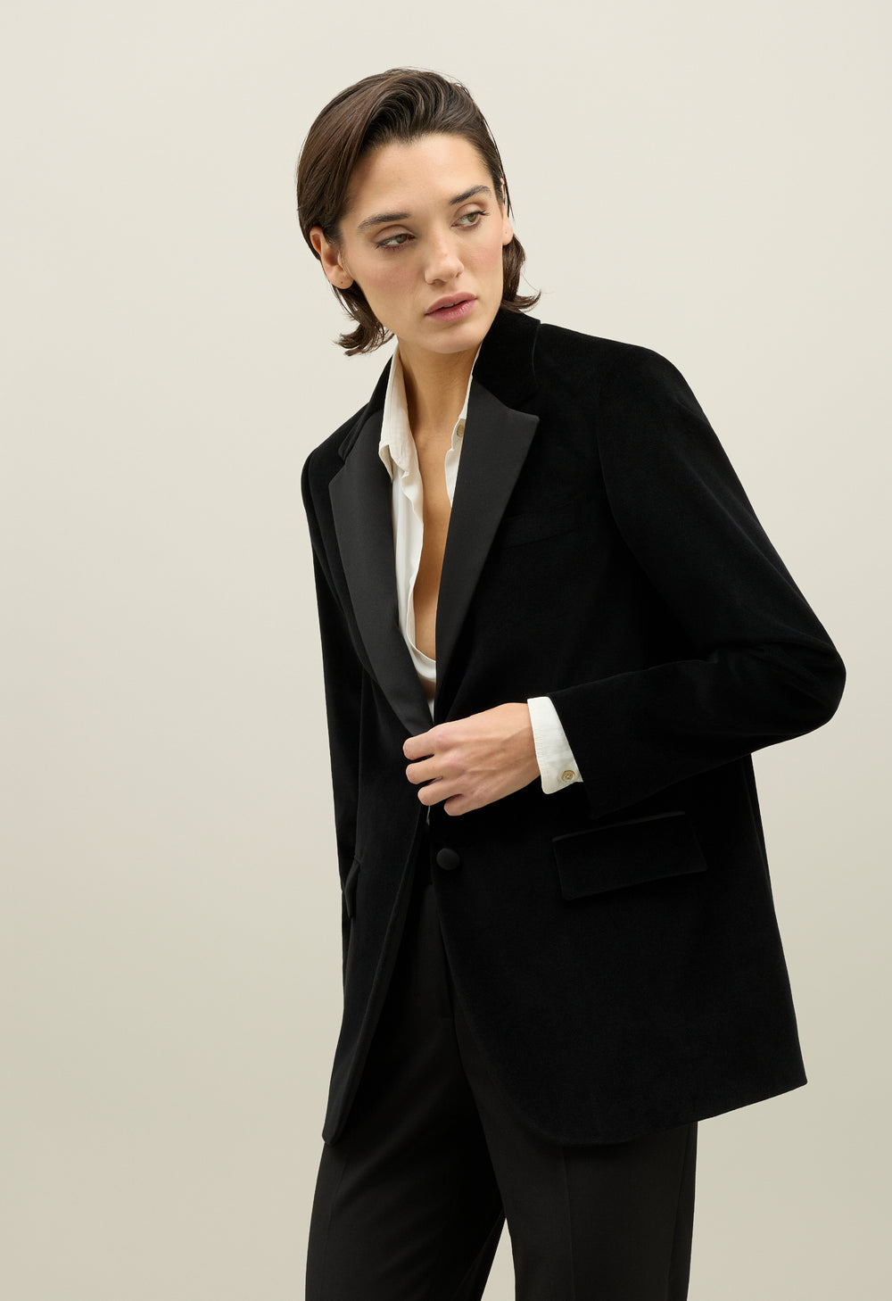 Black Velvet Giulia Tux Blazer