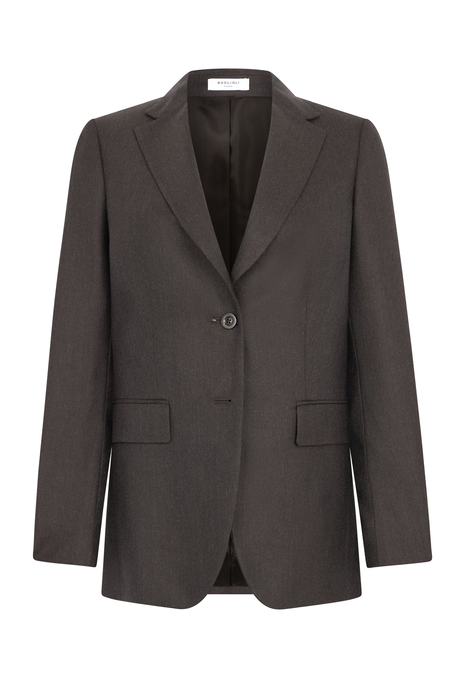 Brown Wool Hopsack Bianca Blazer