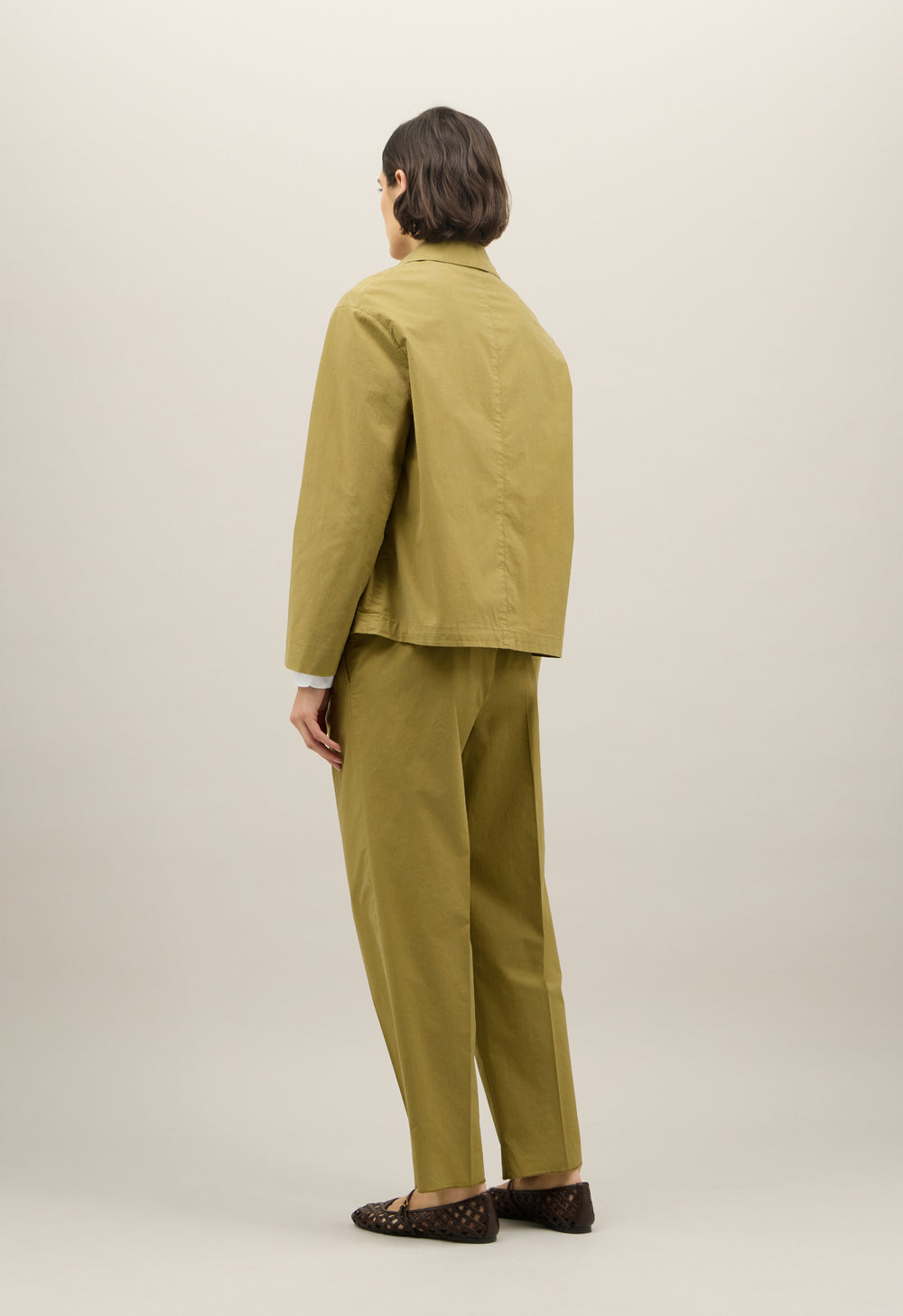Grüner Blazer Margot aus leichtem Popeline