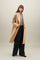 Beige Blended Wool double-breasted Coat