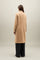 Beige Blended Wool double-breasted Coat