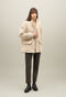 Light Beige Blended Wool Caban