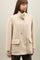 Light Beige Blended Wool Caban