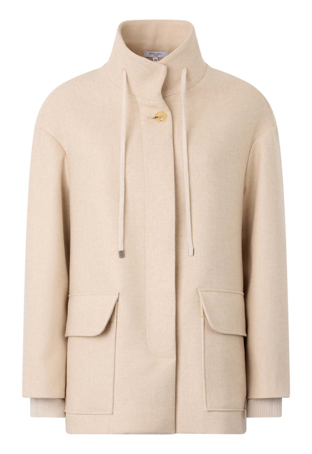 Light Beige Blended Wool Caban