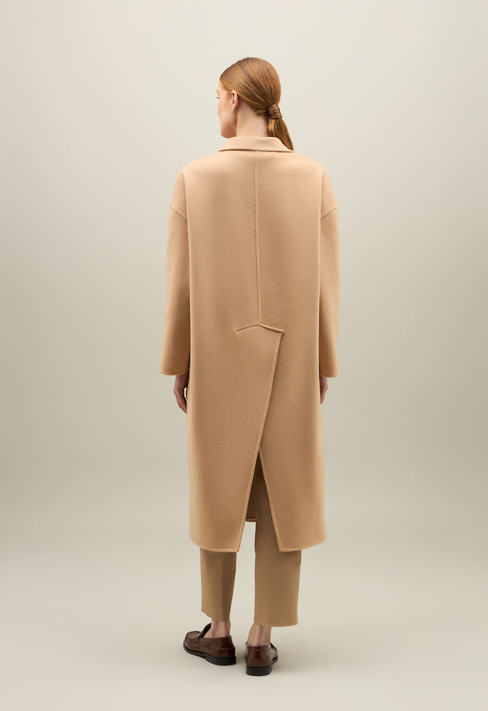 Camel Wool Double Overcoat