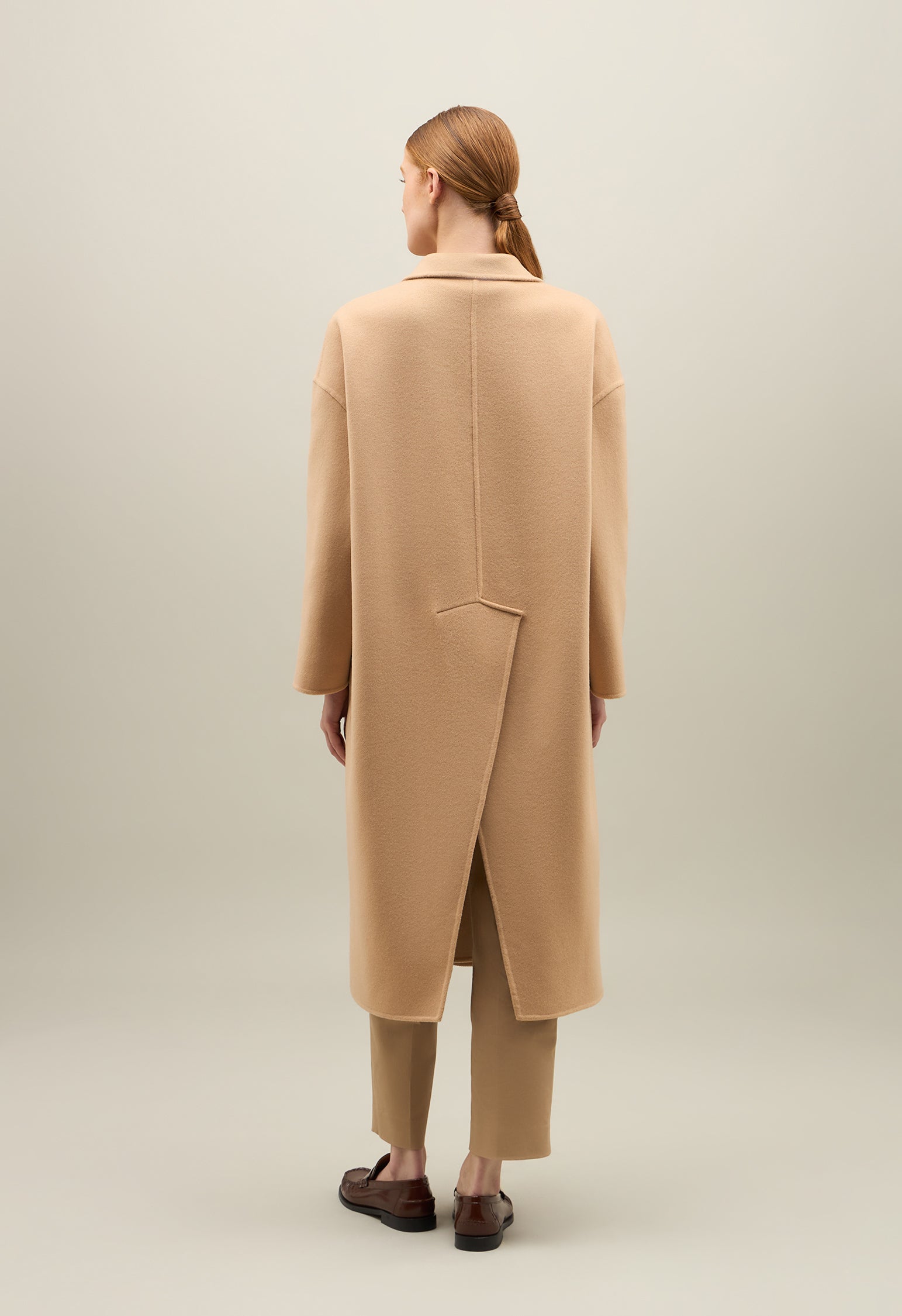 Camel Wool Double Overcoat