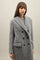 Grey Blended Alpaca double-breasted Coat