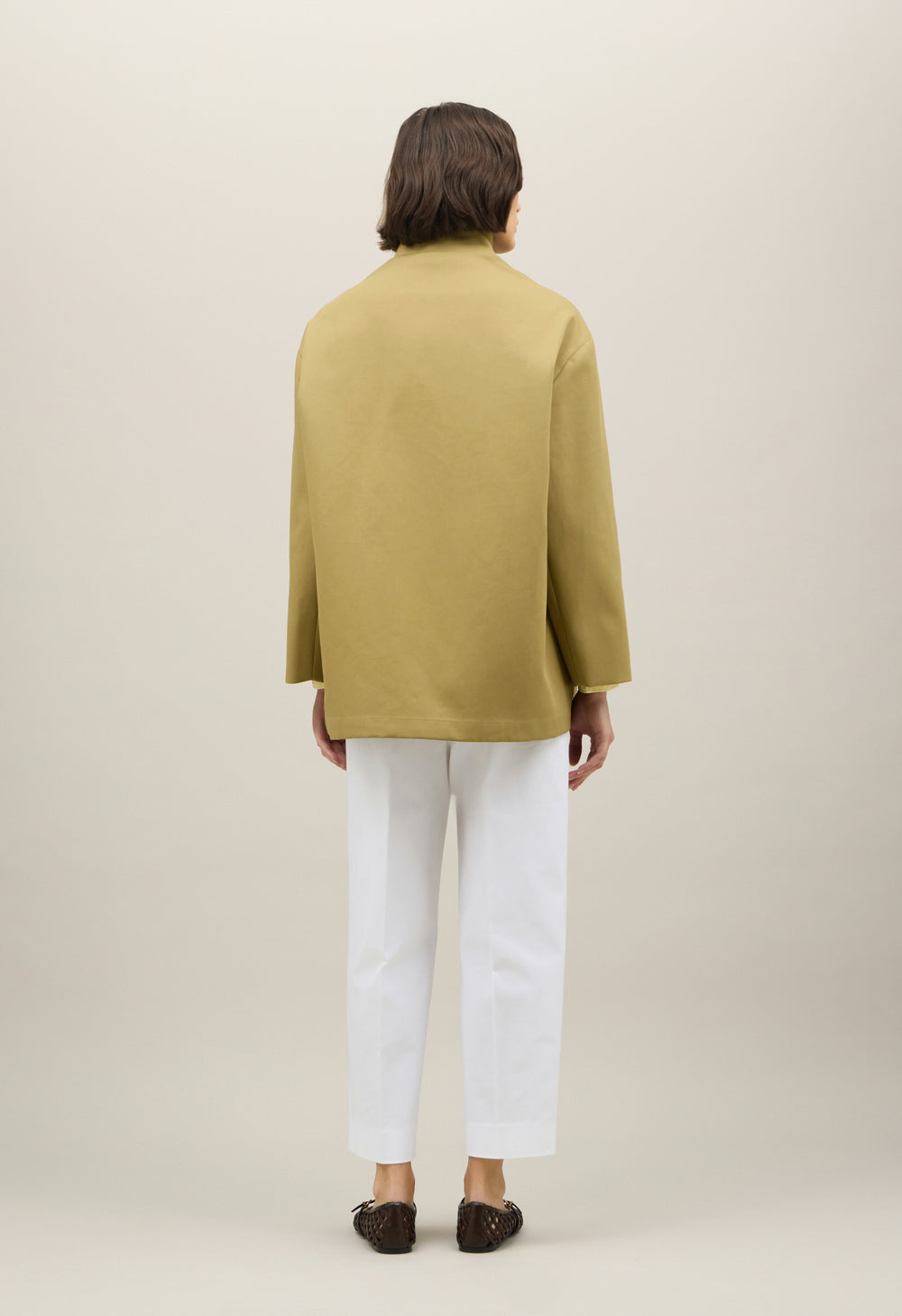 Caban in cotone doppio verde