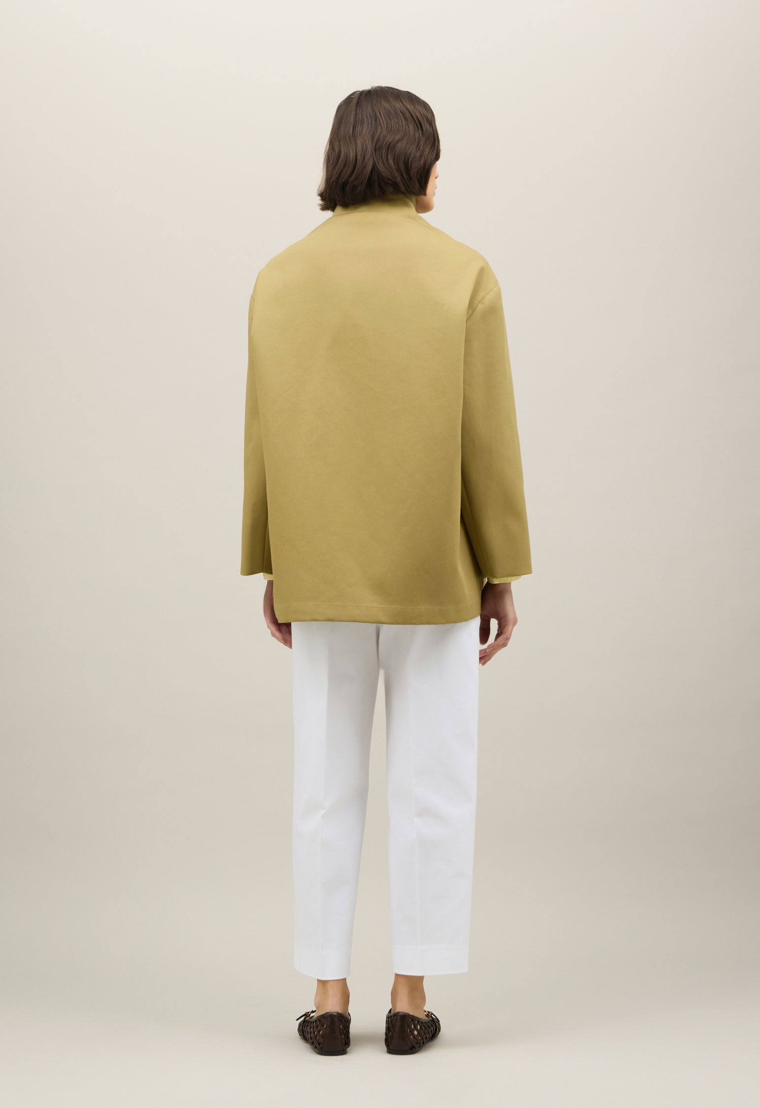 Caban in cotone doppio verde