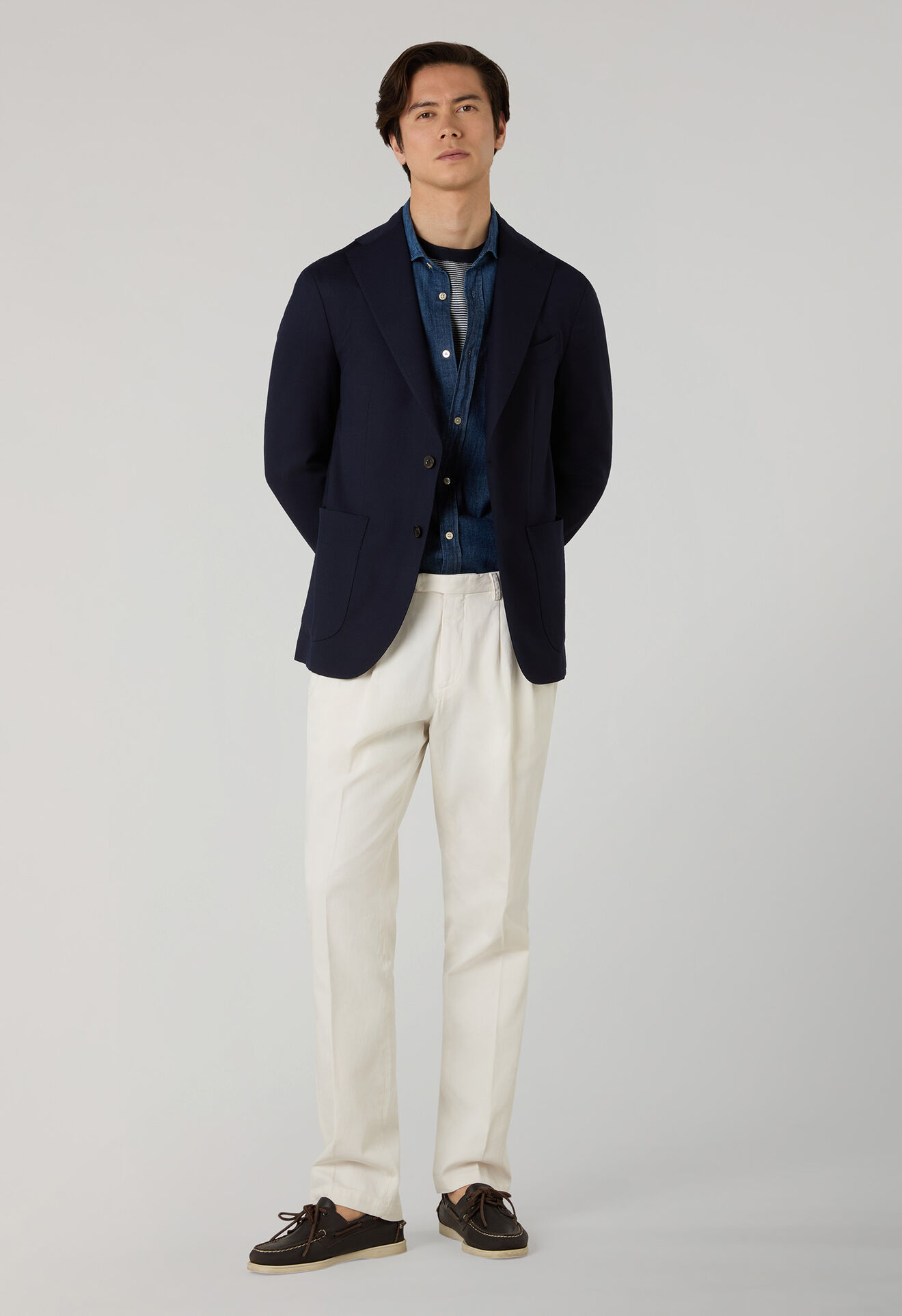 Boglioli Light Wool honeycomb K-Jacket Blue N5202ESA053400150R0780