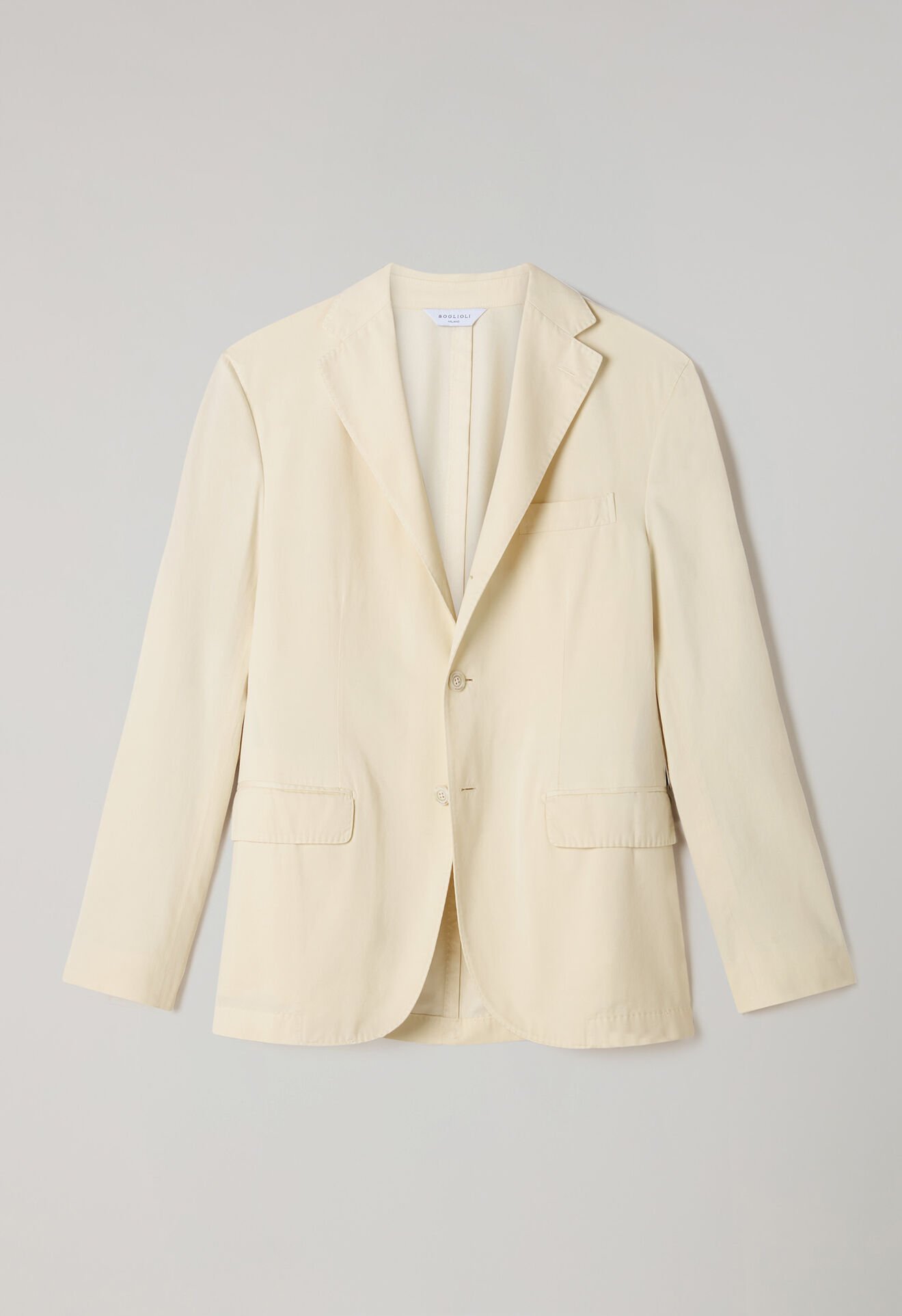 Boglioli Garment Dyed Cotton Cashmere Satin Dover Jacket Cream X2202QSB640100123R0811