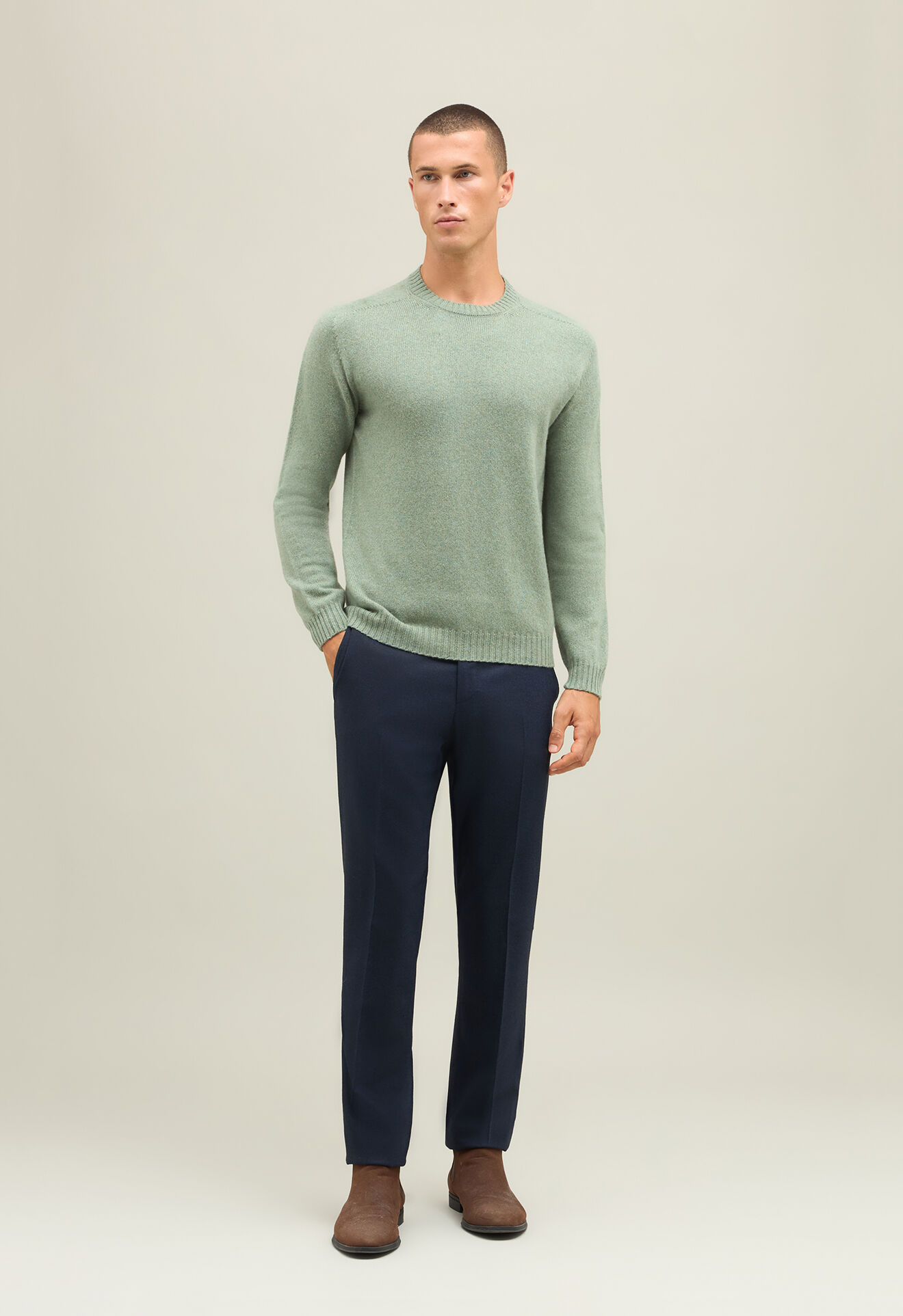 Boglioli Girocollo in cashmere Verde 91445FB1814001080540