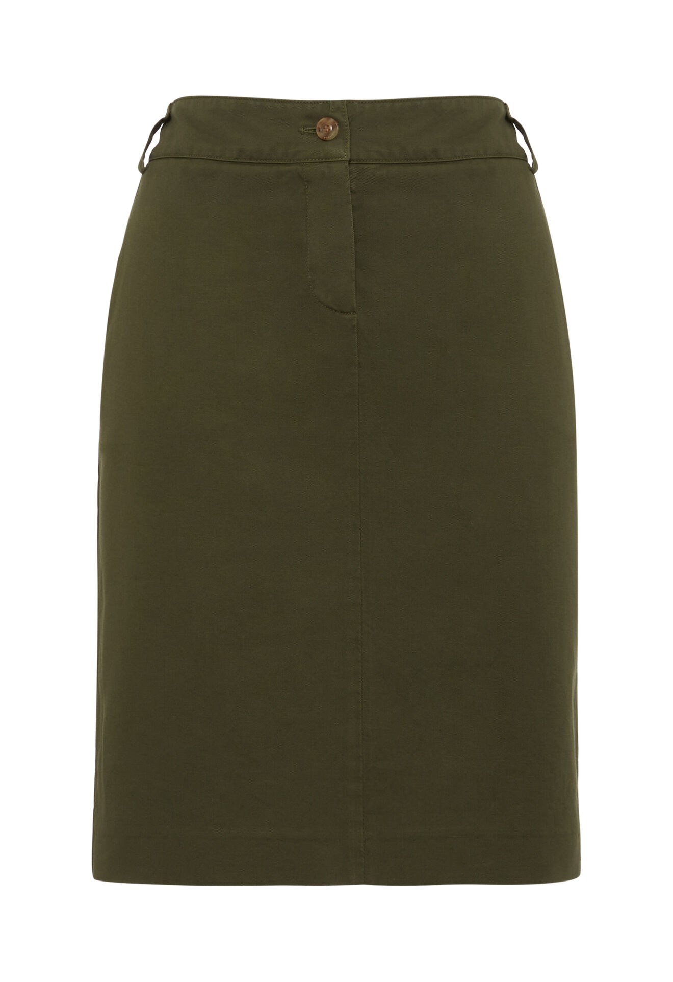Boglioli Woman green cotton and linen gabardine skirt Green 77017QBVC421002150562