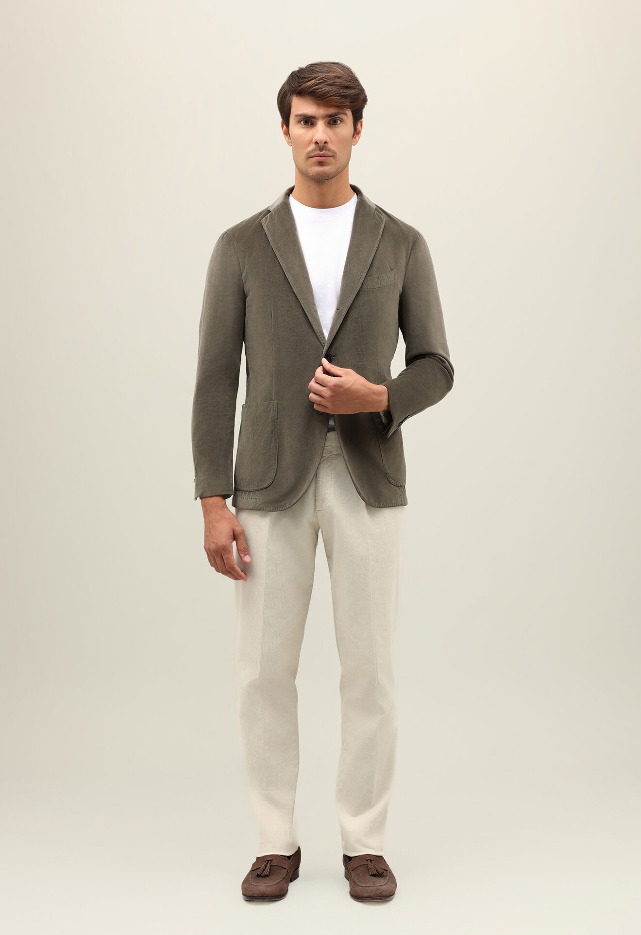 Boglioli Garment Dyed Velvet K-Jacket Brown N2902QFB440700150R0448