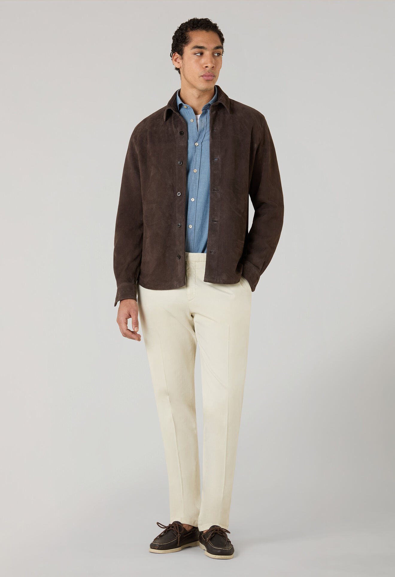 Boglioli Suede Overshirt Brown OCP508SB5901001800480