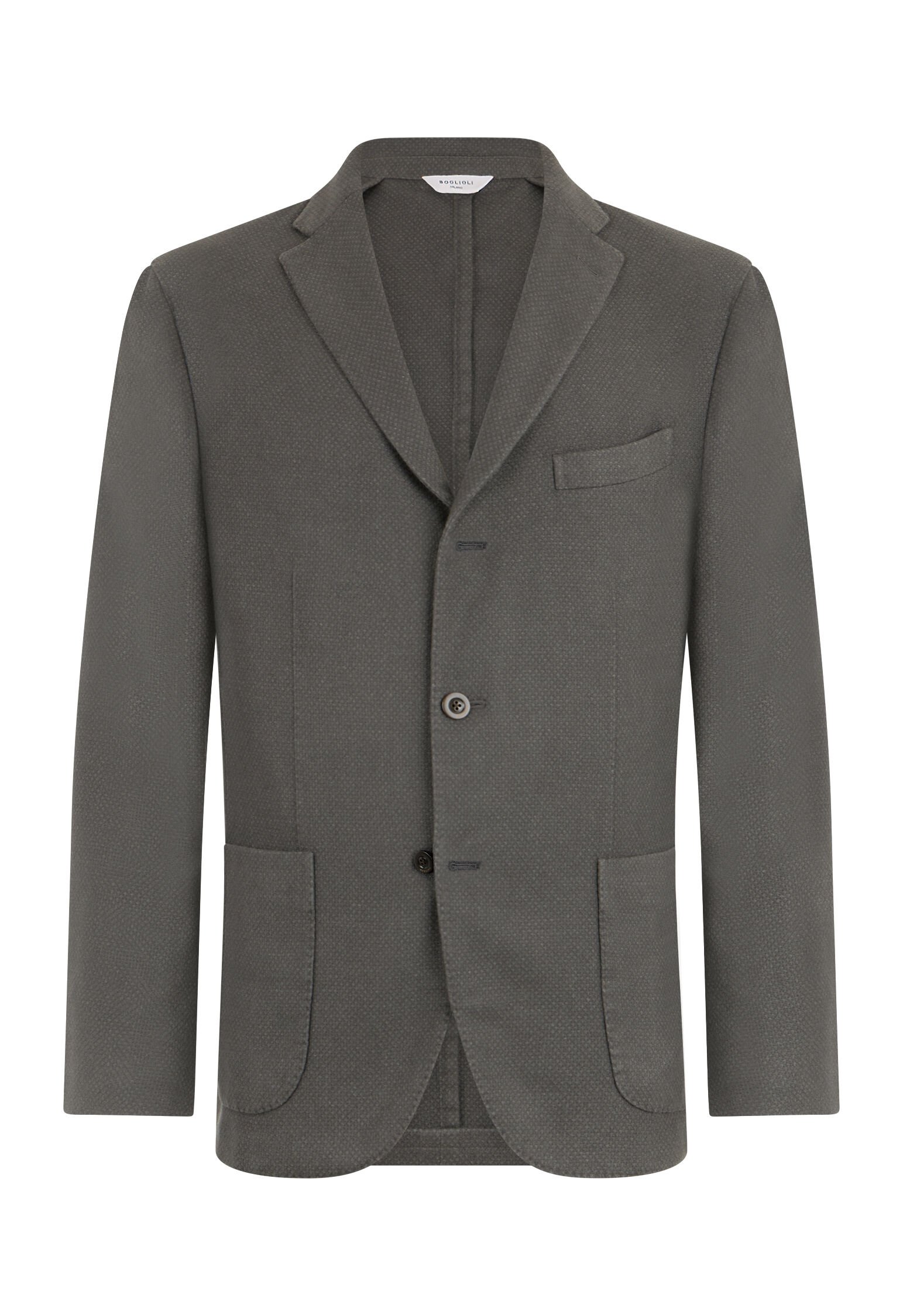 <美品>BOGLIOLI K.JACKETグレー ウールカシミヤ ジャケット44 Garment Dyed Cashmere micro-structure K-Jacket in Grey
