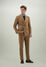 Boglioli Double-breasted Plain Wool B-Line Suit Brown J4282BSB4122001696R0440