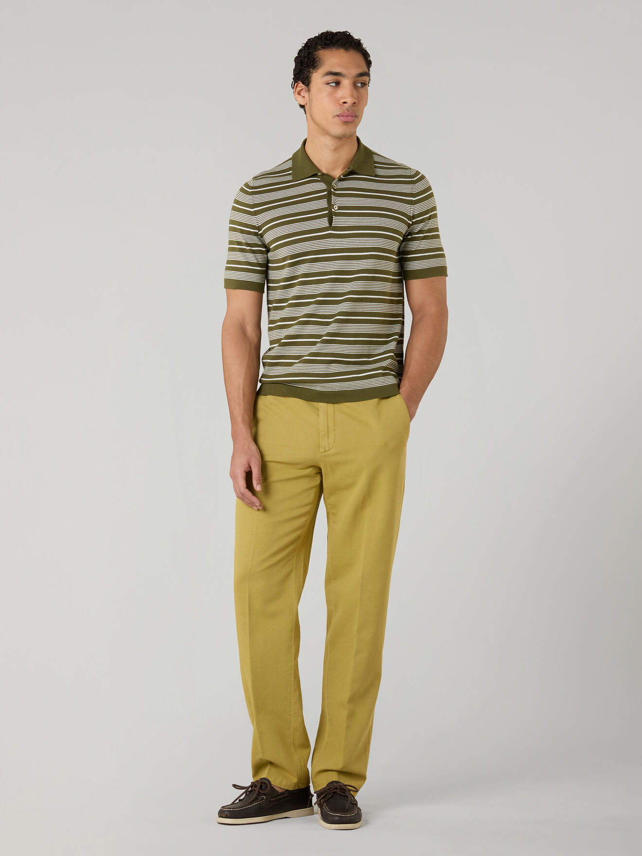 Boglioli Garment Dyed Cotton Linen gabardine Joggers Light Khaki 80927QSB6403001086R0511