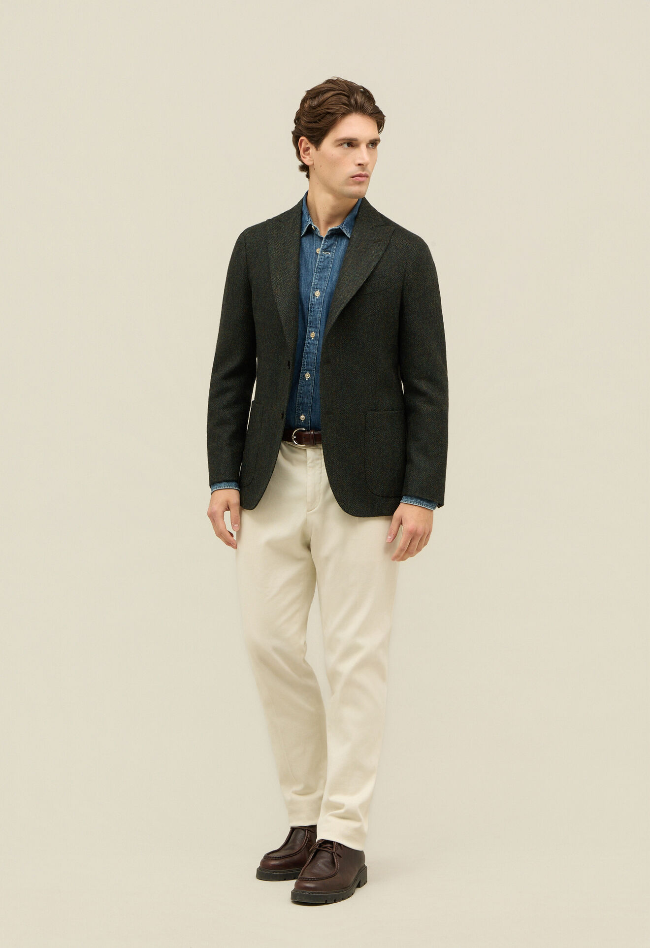 Boglioli Shetland Wool K-Jacket Green N6302EFA005200150R0580