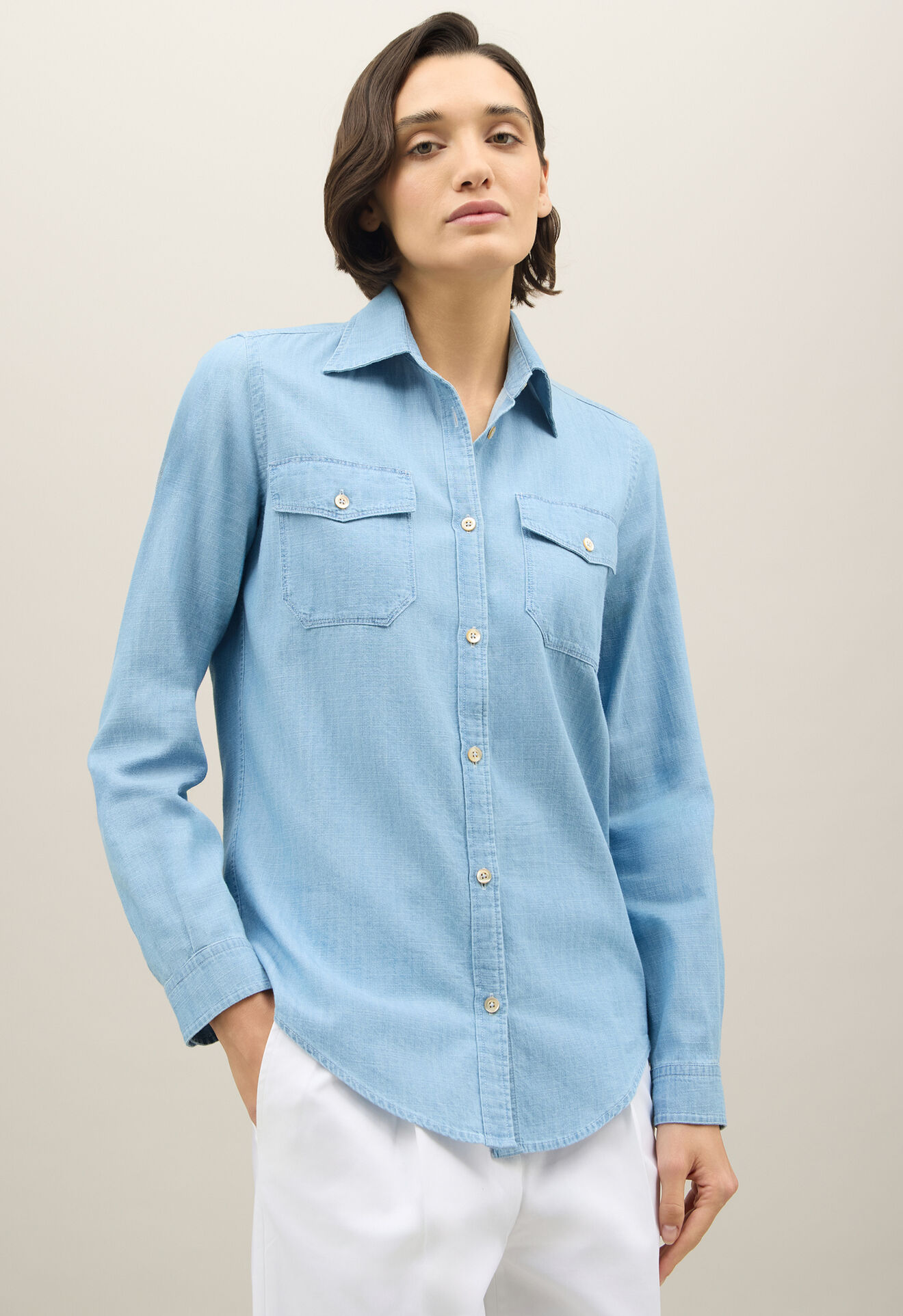 Boglioli Denim Western Shirt Blue Jeans 55036LSB5939002150630