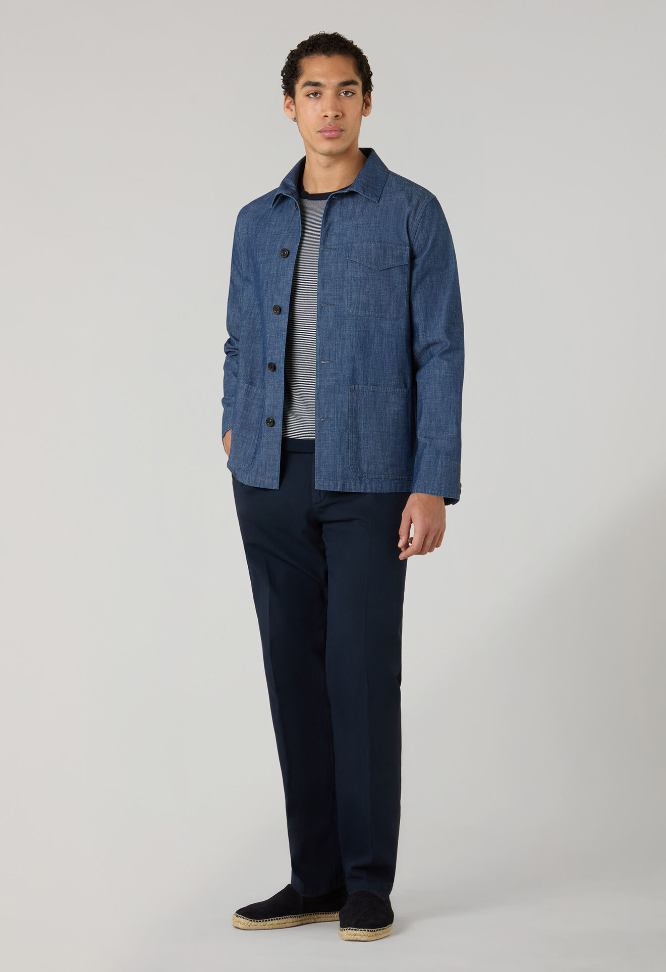 Boglioli Garment Dyed Cotton Linen gabardine Joggers Blue 80927QSB6403001086R0784