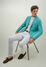 Boglioli Garment-dyed Linen K-Jacket Türkis N2902QSA042600150R0530