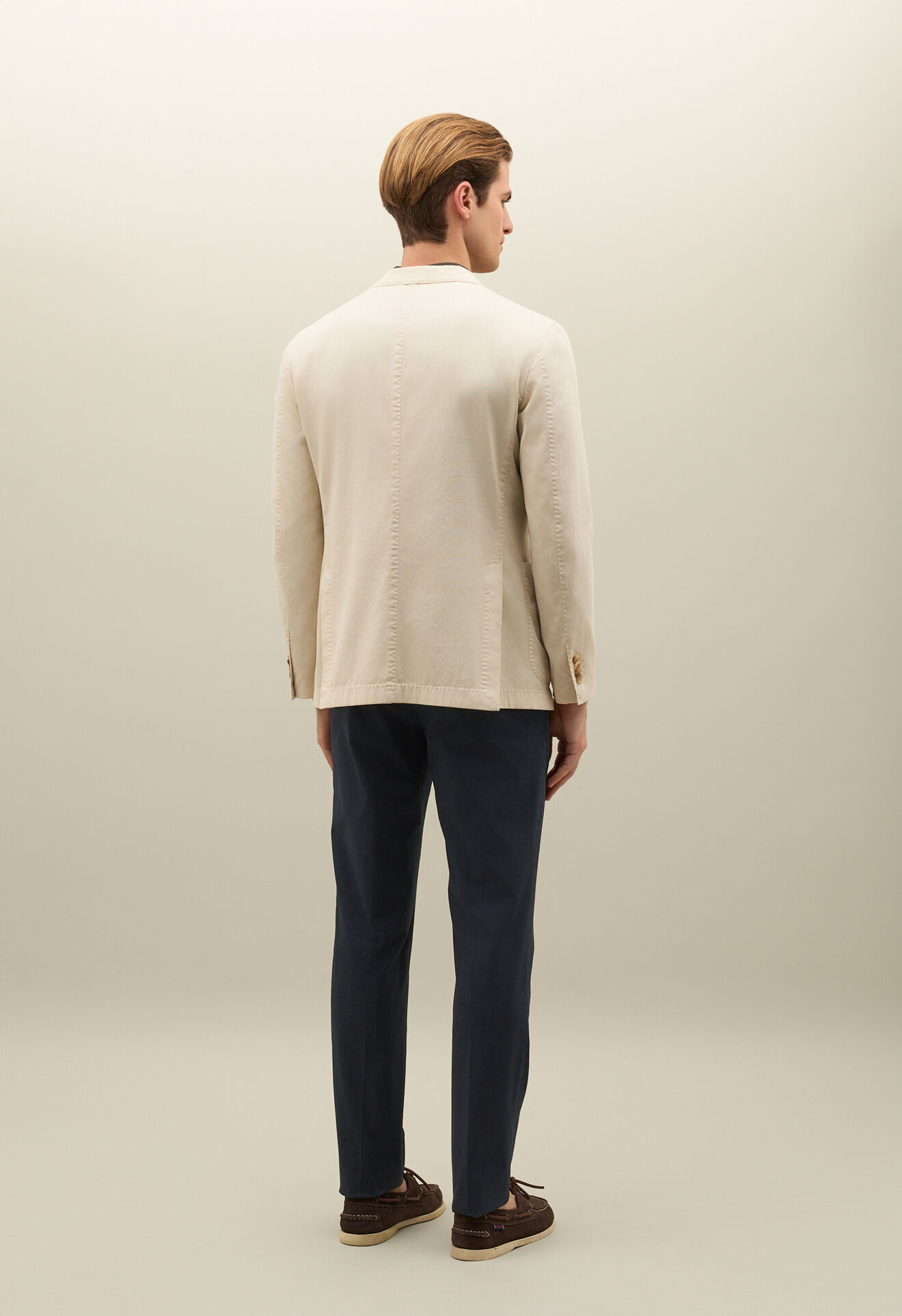 Boglioli K-Jacket aus Stretch-Woll-Pikee Warmes Wei&szlig; N2902QSA042000150R0107