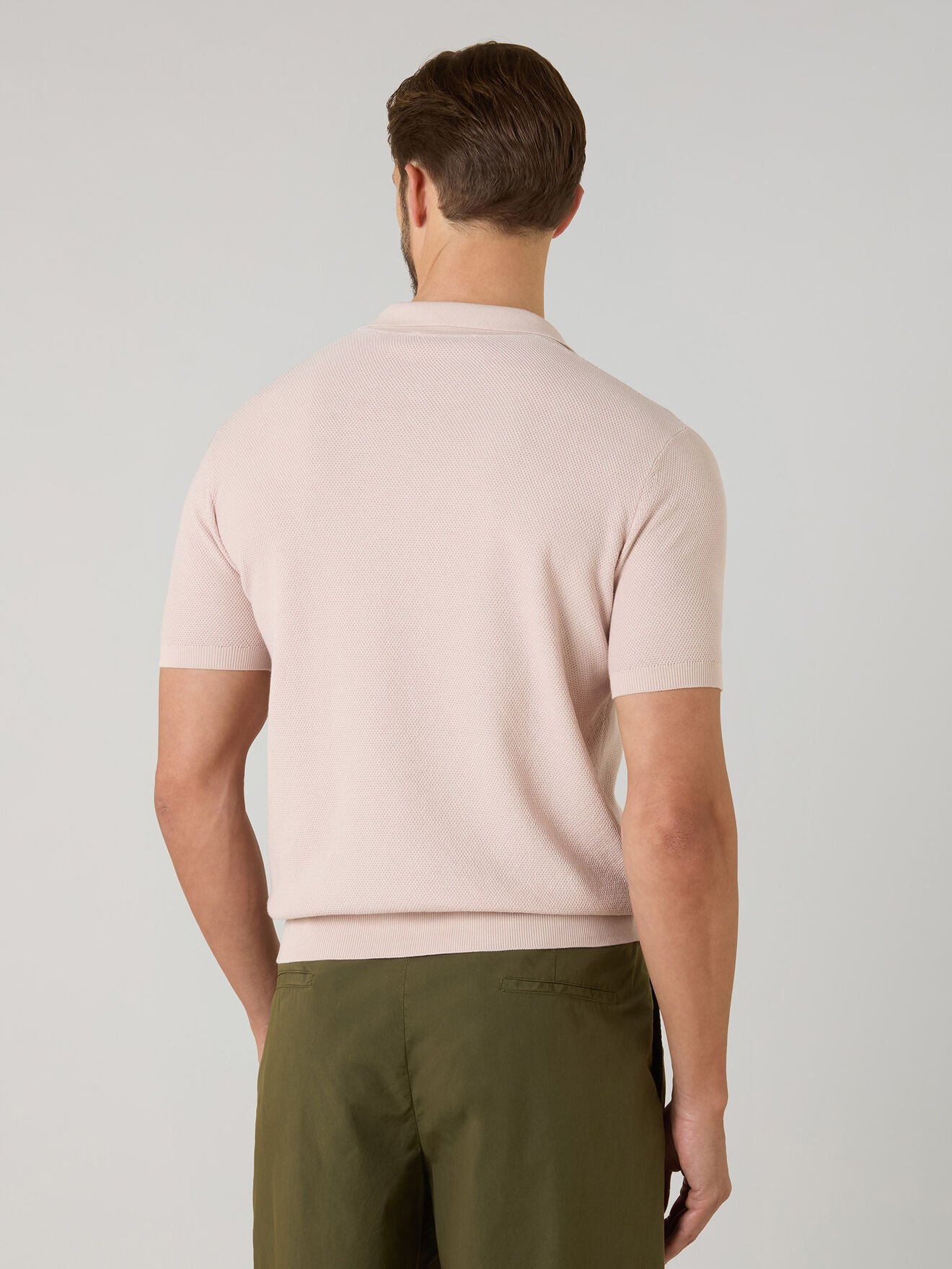 Boglioli Garment Dyed Cotton Piqu&eacute; short-sleeve Polo Pink Pastel 91571TSB4801001080913