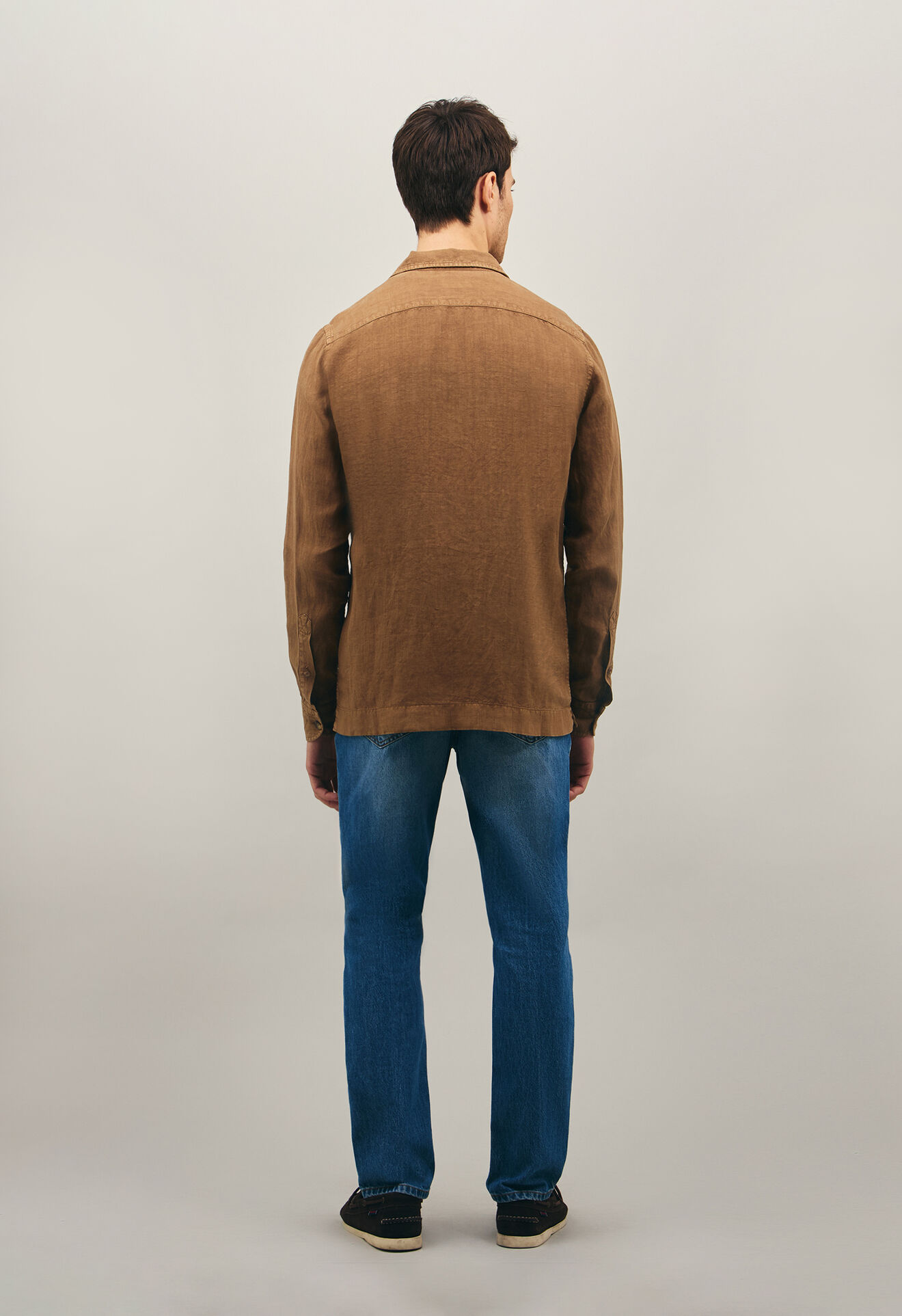 Boglioli Linen Painter Shirt DarkBeige 602TSA0426001080331