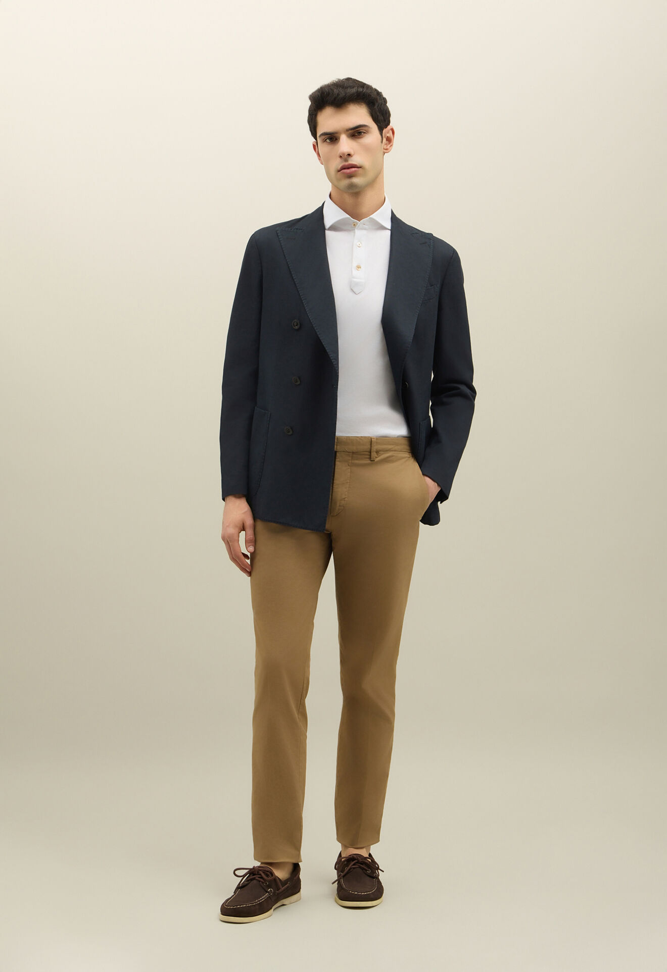 Boglioli Gerade Chinohose aus Stretch-Baumwolle Braun 80882QSB5753001086R0315